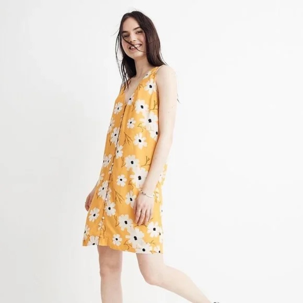 Madewell Button Front Dress in Floral Print